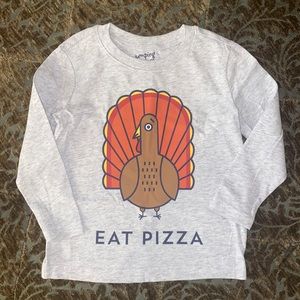 Jumping Bean Turkey “Eat Pizza” long sleeve 3T